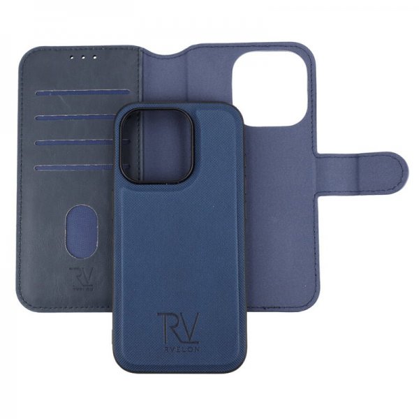 Rvelon iPhone 15 Pro - Magneettinen irrotettava suojakuori, sininen