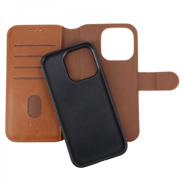 Rvelon iPhone 15 Pro Magneettinen irrotettava kuori, ruskea