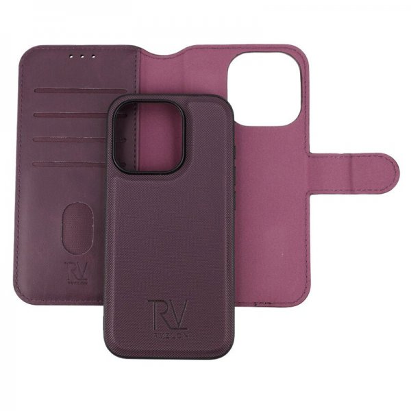 Rvelon iPhone 15 Pro -suojakuori magneettisella irrotettavalla kuorella, violetti