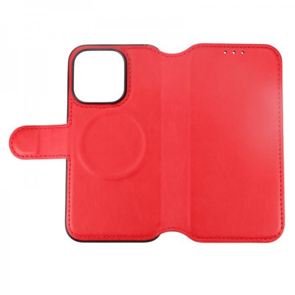 Rvelon iPhone 15 Pro Kotelo 4 Korttipaikkaa MagSafe Punainen
