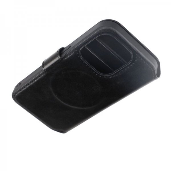 Rvelon iPhone 15 Pro -suojakuori, 4 korttipaikkaa, MagSafe, musta