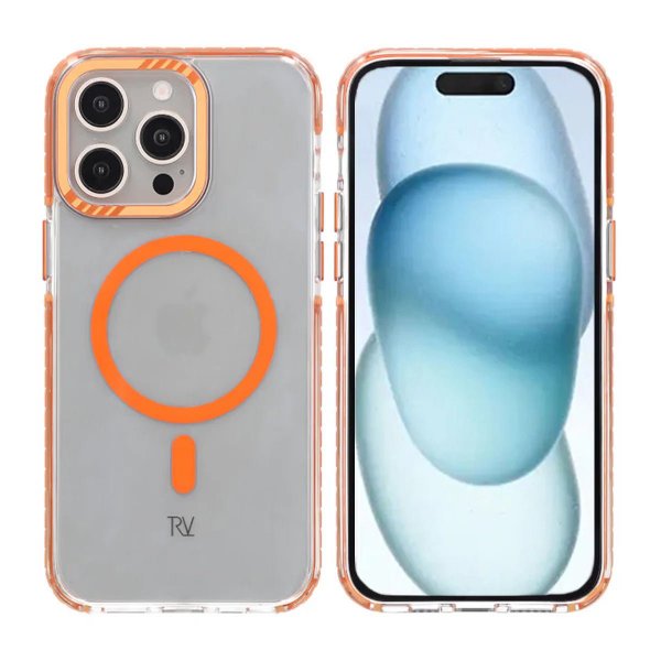 Rvelon iPhone 15 Pro -kuori vahvistetuilla kulmilla, oranssi