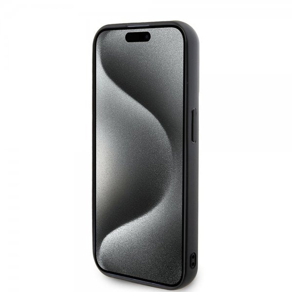 Karl Lagerfeld iPhone 15 Pro -suojakuori 3D Rubber Karl & Choupette musta