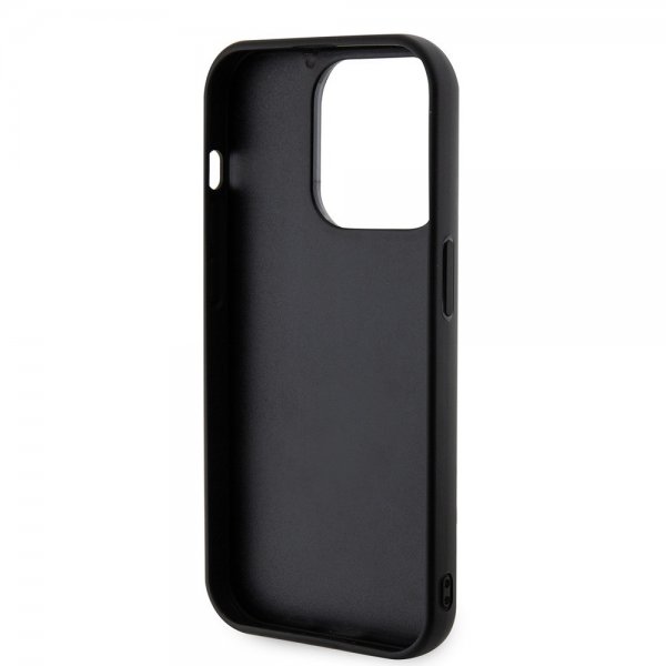 Karl Lagerfeld iPhone 15 Pro Kuori 3D Rubber Karl Musta