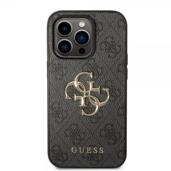 Guess iPhone 15 Pro kuori 4G Logo harmaa
