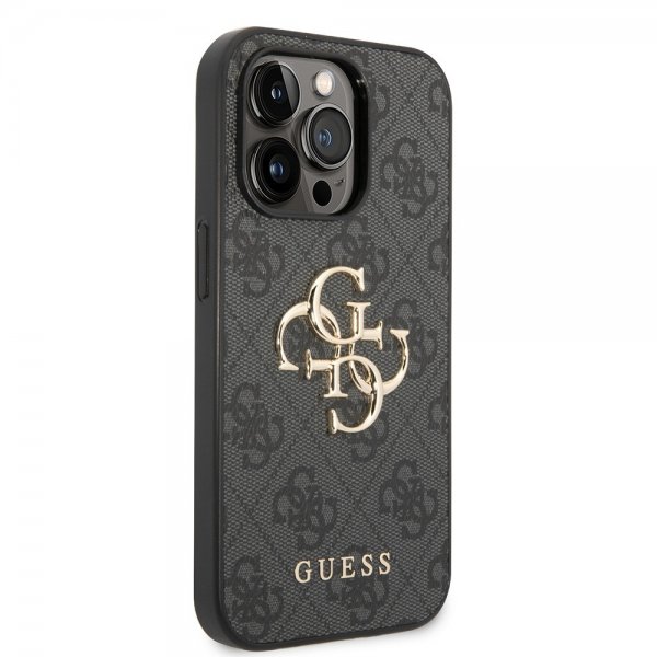 Guess iPhone 15 Pro kuori 4G Logo harmaa