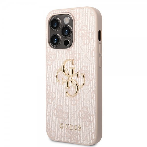 Guess iPhone 15 Pro -kuori 4G Logo Pinkki