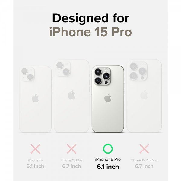 Ringke iPhone 15 Pro Air Glitter Clear -suojakuori