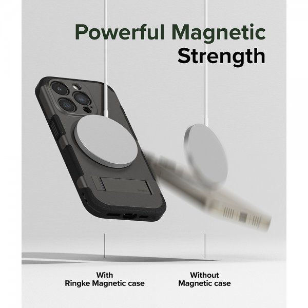 Ringke iPhone 15 Pro -suojakuori Alles MagSafe Gun Metal