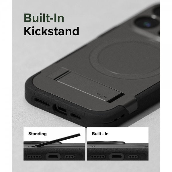 Ringke iPhone 15 Pro -suojakuori Alles MagSafe Gun Metal