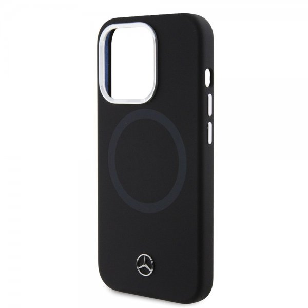 Mercedes Benz iPhone 15 Pro Bicolor MagSafe -suojakuori, musta
