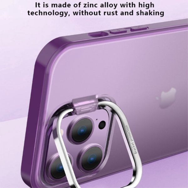X-Level iPhone 15 Pro Kuori Kamerakehys Jalusta Violetti