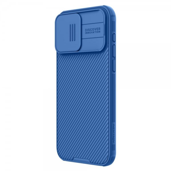 Nillkin iPhone 15 Pro -suojakuori CamShield MagSafe sininen