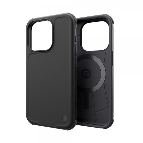 Clckr iPhone 15 Pro -kuori hiilikuitu MagSafe musta