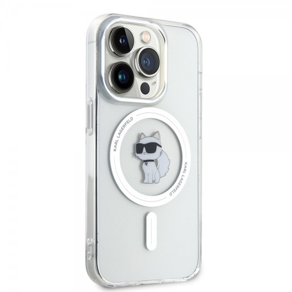 Karl Lagerfeld iPhone 15 Pro -kuori Choupette MagSafe Transparent