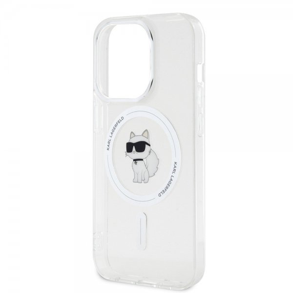 Karl Lagerfeld iPhone 15 Pro -kuori Choupette MagSafe Transparent