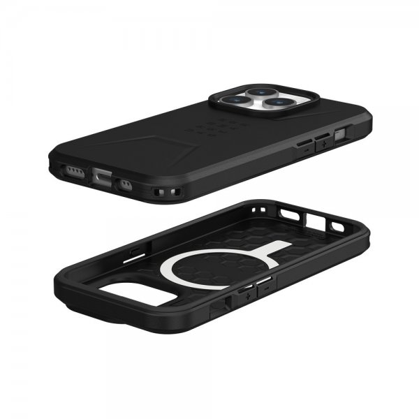 Urban Armor Gear (UAG) iPhone 15 Pro -kuori Civilian MagSafe Musta