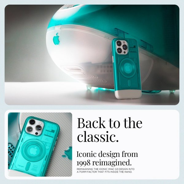 Spigen iPhone 15 Pro -suojakuori Classic C1 MagFit Bondi Blue