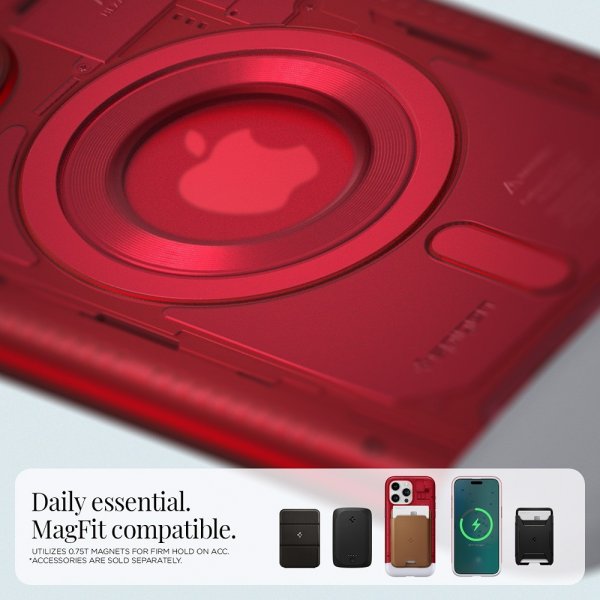 Spigen iPhone 15 Pro -suojakuori Classic C1 MagFit Ruby