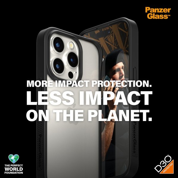 PanzerGlass iPhone 15 Pro -suojakuori ClearCase D3O, musta