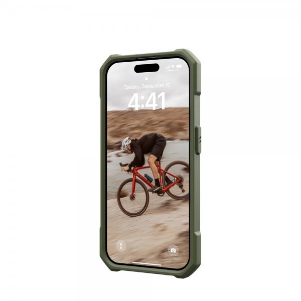 Urban Armor Gear (UAG) iPhone 15 Pro -suojakuori Essential Armor MagSafe Olive Drab