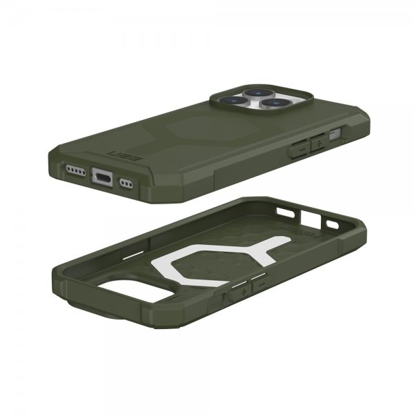 Urban Armor Gear (UAG) iPhone 15 Pro -suojakuori Essential Armor MagSafe Olive Drab
