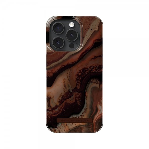 Ideal of Sweden iPhone 15 Pro -kuori Fashion Case MagSafe Dark Amber Marble