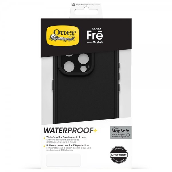 Otterbox iPhone 15 Pro Kuori Fre MagSafe Musta