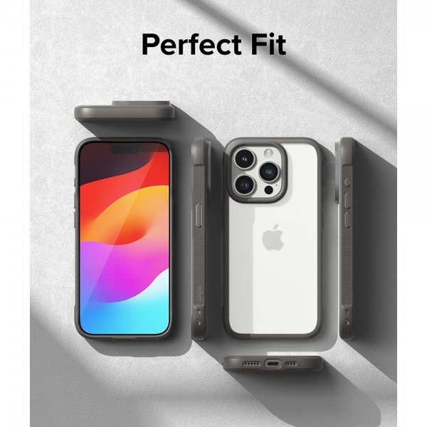 Ringke iPhone 15 Pro -suojakuori Fusion Bold Matte Gray