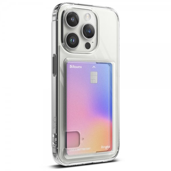 Ringke iPhone 15 Pro -suojakuori Fusion Card Clear