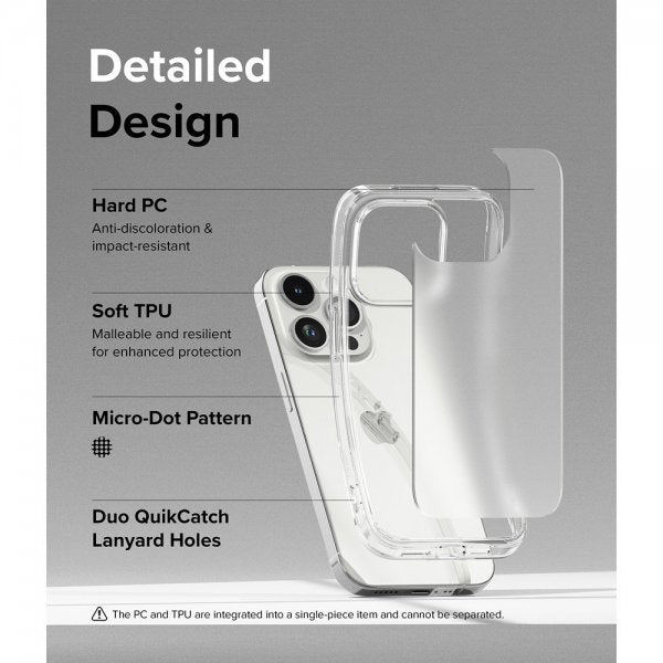 Ringke iPhone 15 Pro Kuori Fusion Matte Clear