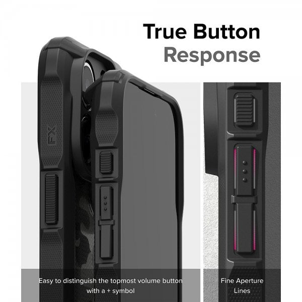 Ringke iPhone 15 Pro -suojakuori Fusion X Design Camo Black