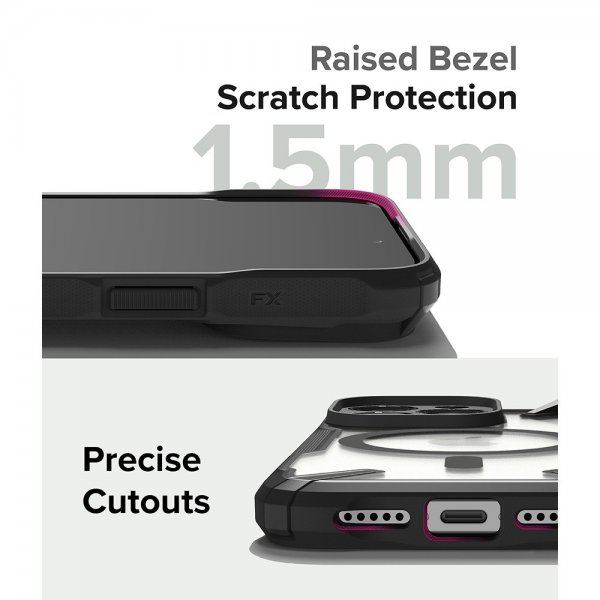 Ringke iPhone 15 Pro -suojakuori Fusion X Magnetic Matte Black