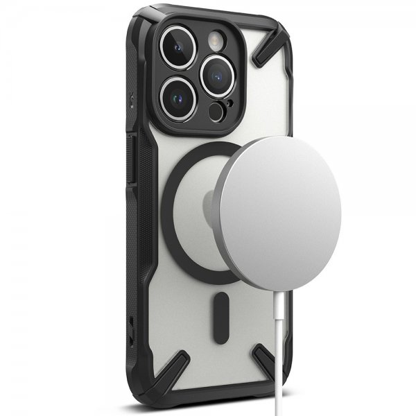 Ringke iPhone 15 Pro -suojakuori Fusion X Magnetic Matte Black