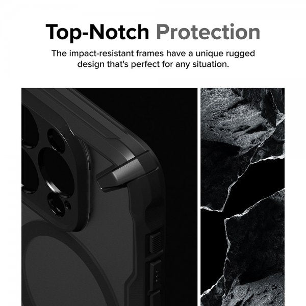 Ringke iPhone 15 Pro -suojakuori Fusion X Magnetic Matte Black