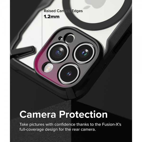 Ringke iPhone 15 Pro -suojakuori Fusion X Magnetic Matte Black