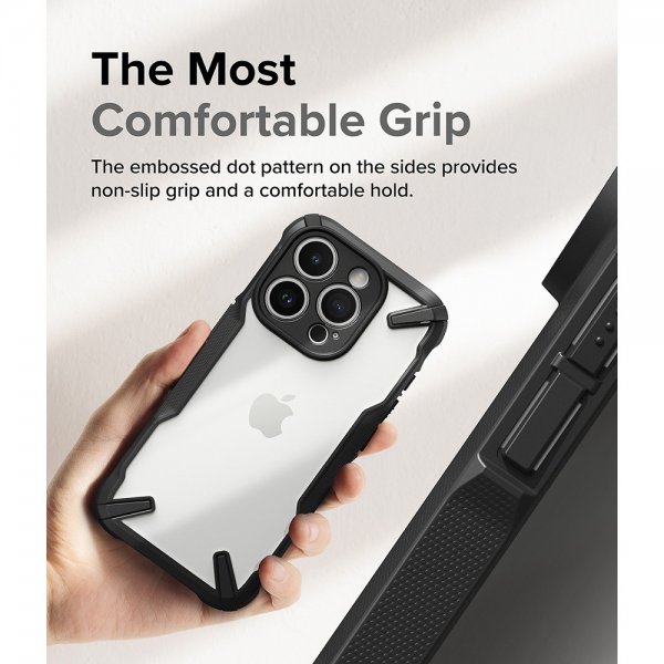 Ringke iPhone 15 Pro Kuori Fusion X Musta