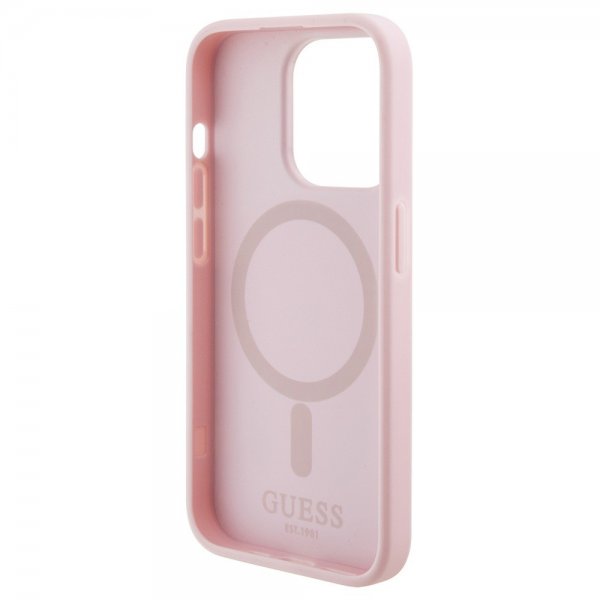 Guess iPhone 15 Pro Kuori G Cube MagSafe Pinkki