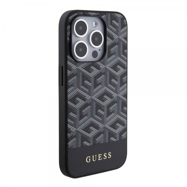Guess iPhone 15 Pro -kuori G Cube MagSafe, musta