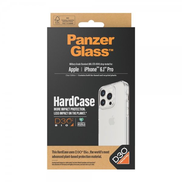 PanzerGlass iPhone 15 Pro Kuori HardCase D3O Läpinäkyvä