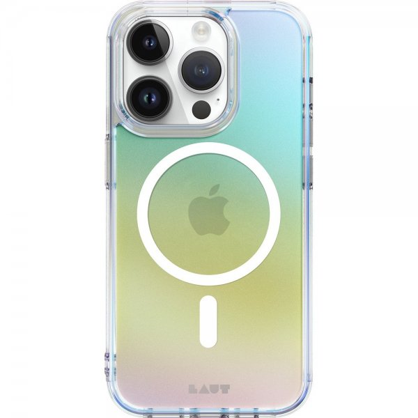 LAUT iPhone 15 Pro -suojakuori HOLO MagSafe Pearl
