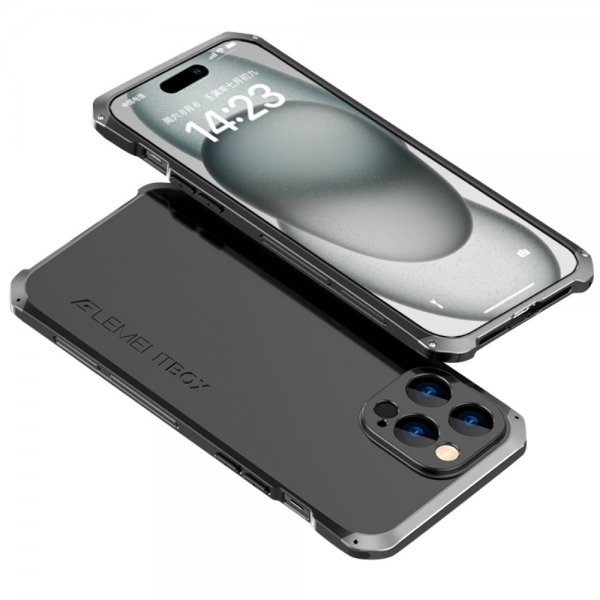 iPhone 15 Pro Metallikuori Musta