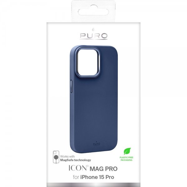 Puro iPhone 15 Pro -suojakuori ICON Mag Pro, sininen