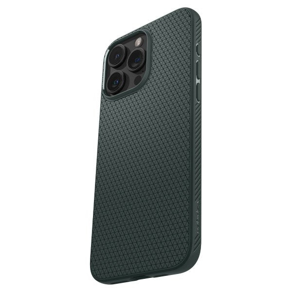 Spigen iPhone 15 Pro -suojakuori Liquid Air Abyss Green