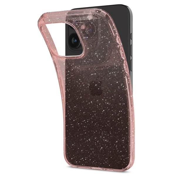 Spigen iPhone 15 Pro Kuori Liquid Crystal Glitter Rose Quartz