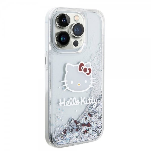 Hello Kitty iPhone 15 Pro Kuori Nestemäinen Glitter Läpikuultava