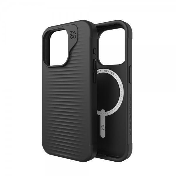 ZAGG iPhone 15 Pro -suojakuori Luxe Snap, musta