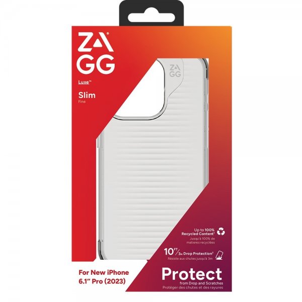 ZAGG iPhone 15 Pro -suojakuori Luxe Läpinäkyvä