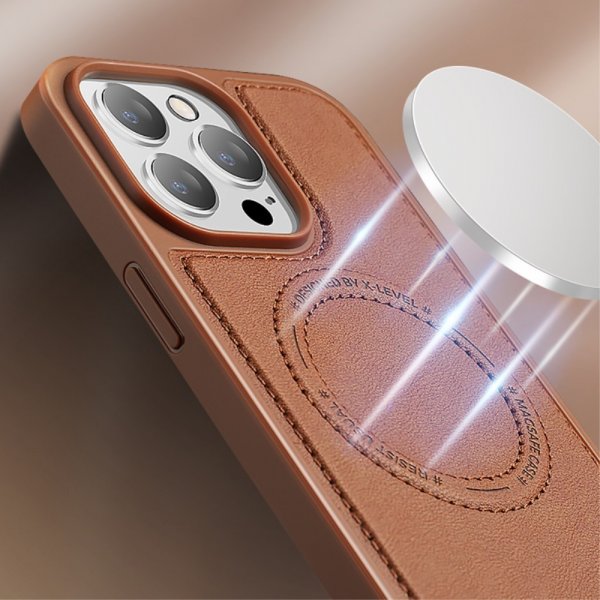 X-Level iPhone 15 Pro Kuori MagSafe Denim Jacket Vihreä