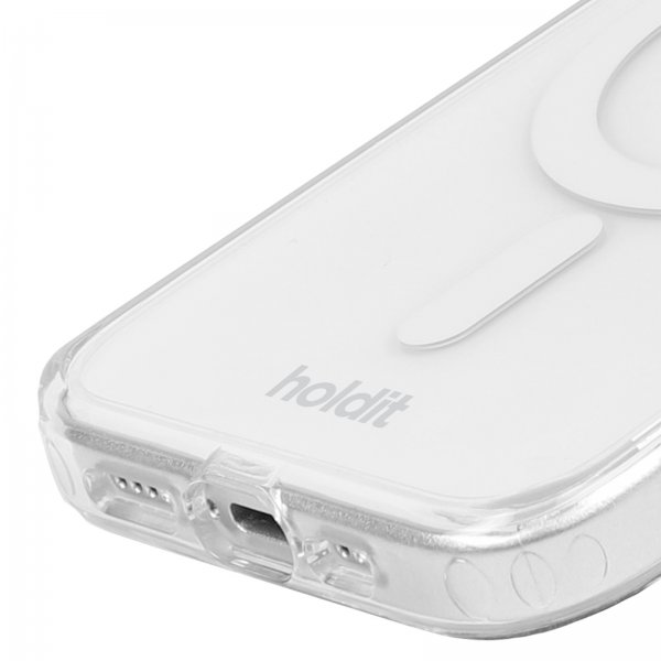 Holdit iPhone 15 Pro Kuori MagSafe Case Valkoinen Läpinäkyvä